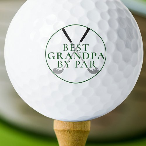 BEST GRANDPA BY PAR Funny Green Golf Clubs Golf Balls