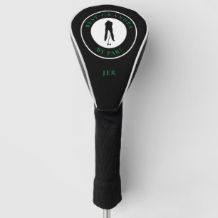 Best Grandpa By Par Funny Saying Black Green Golf Head Cover
