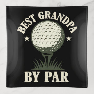 Best Grandpa By Par Funny Trinket Tray