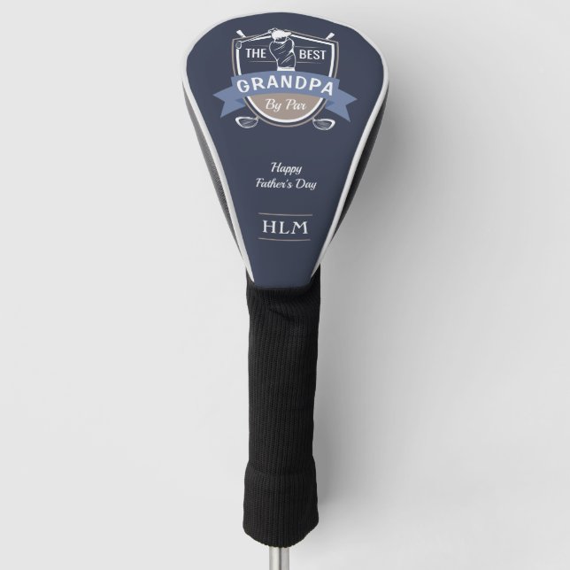 Best Grandpa By Par Golf Head Cover (Front)