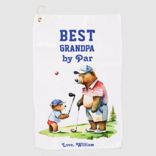 Best grandpa by par grandfather gifts golf towel