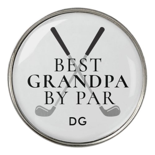 BEST GRANDPA BY PAR Monogram Name Clubs Golf Ball Marker