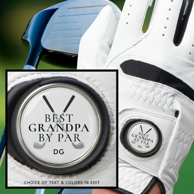 BEST GRANDPA BY PAR Monogram Name Clubs Golf Glove (Creator Uploaded)
