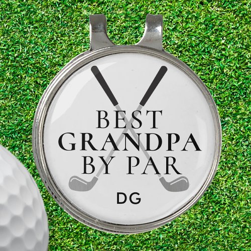 BEST GRANDPA BY PAR Monogram Name Clubs Golf Hat Clip