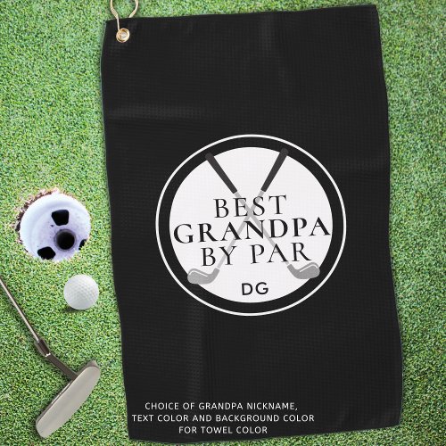 BEST GRANDPA BY PAR Monogram Name Clubs Golf Towel