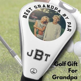 Best Grandpa By Par Monogram Photo Golf Head Cover