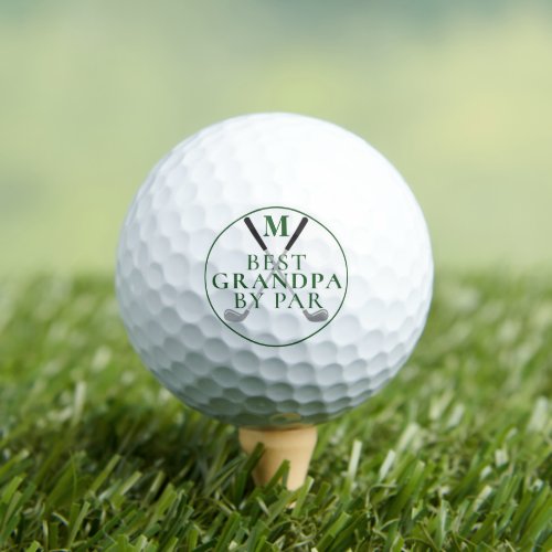 BEST GRANDPA BY PAR Monogram Your Color Golf Balls