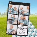 Best GRANDPA By Par - Personalized 5 Photo Collage Golf Towel<br><div class="desc">Best Grandpa By Par ... Two of your favorite things , golf and your grand kids ! Now you can take them with you as you play 18 holes . Customize these golf towel with your grandchild's favorite photos and name. Whether it's a grandfather birthday, fathers day or Christmas, these...</div>