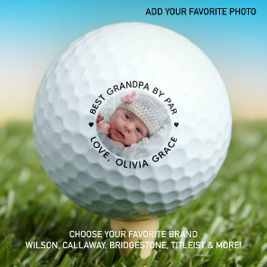 Best GRANDPA By Par Personalized Photo Golf Balls