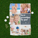 Best Grandpa by Par | Photo Collage Father's Day Golf Towel<br><div class="desc">Give your golf pro grandpa a Father's Day gift he can proudly use on the golf course! The perfect gift for any dad (can be customized for any daddy moniker - papa, grandad, grandpapa, grampa, gramps, grampy, pawpaw, pappou, poppop, abuelo etc). Upload your digital photos to customize a gift he...</div>