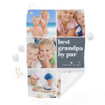 Best Grandpa by Par | Photo Collage Father's Day Golf Towel Best Grandpa by Par | Photo Collage Father's Day Golf Towel