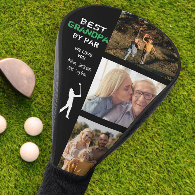 Best Grandpa By Par Photo Cool Golfer Father's Day Golf Head Cover | Zazzle