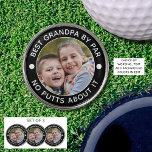 BEST GRANDPA BY PAR Photo Funny Custom Colors Golf Ball Marker<br><div class="desc">For the special golf-enthusiast grandfather, create unique photo golf ball markers (set of 3) with the editable title BEST GRANDPA BY PAR - NO PUTTS ABOUT IT or your custom text and personalized with a picture in your choice of text and background color combinations. (shown in white on black) ASSISTANCE:...</div>
