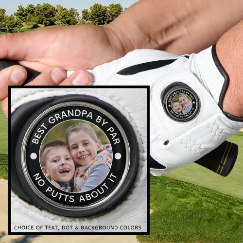 BEST GRANDPA BY PAR Photo Funny Custom Colors Golf Glove