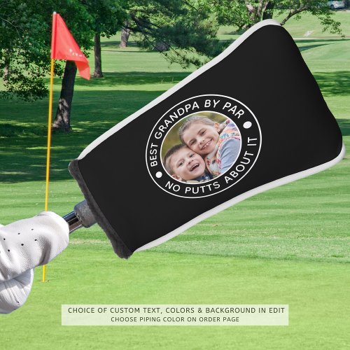 BEST GRANDPA BY PAR Photo Funny Custom Colors Golf Head Cover