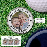 BEST GRANDPA BY PAR Photo Funny Custom Golf Ball Marker<br><div class="desc">For the special golf-enthusiast grandfather, create unique photo golf ball markers (set of 3) with the editable title BEST GRANDPA BY PAR - NO PUTTS ABOUT IT or your custom text and personalized with a picture in your choice of text and background color combinations (shown in black on white). ASSISTANCE:...</div>