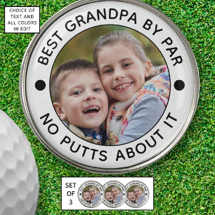BEST GRANDPA BY PAR Photo Funny Custom Golf Ball Marker