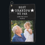 Best Grandpa by Par Photo Gift Personalized Golf Towel<br><div class="desc">Black and white  Best grandpa by Par golf towel personalized with photo and name. Makes best gifts for golfers for fathers day, birthday and holidays.</div>
