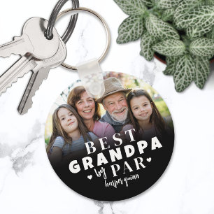 Best Grandpa By Par Photo Keychain