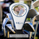 BEST GRANDPA BY PAR Photo Monogram Blue Golf Head Cover<br><div class="desc">For the special golf-enthusiast grandfather, create a unique photo golf head cover with the editable title BEST GRANDPA BY PAR and personalized with a photo and his monogram in an editable blue color and suggested blue piping you can change on the order preference page. PHOTO TIP: Choose a photo with...</div>