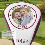 BEST GRANDPA BY PAR Photo Monogram Burgundy Golf Head Cover<br><div class="desc">For the special golf-enthusiast grandfather, create a unique photo golf head cover with the editable title BEST GRANDPA BY PAR and personalized with a photo and his monogram in burgundy with suggested coordinating burgundy piping (other piping colors are available on the ordering page). PHOTO TIP: Choose a photo with the...</div>