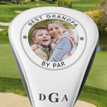 BEST GRANDPA BY PAR Photo Monogram Golf Head Cover<br><div class="desc">For the special golf-enthusiast grandfather, create a unique photo golf head cover with the editable title BEST GRANDPA BY PAR and personalized with a photo and his monogram. CHANGES: Change the text font style, color, size and placement or circle frame and dot colors in EDIT. ASSISTANCE: For help with design...</div>