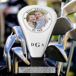 BEST GRANDPA BY PAR Photo Monogram Golf Head Cover<br><div class="desc">For the special golf-enthusiast grandfather, create a unique photo golf head cover with the editable title BEST GRANDPA BY PAR and personalized with a photo and his monogram. CHANGES: Change the text font style, color, size and placement or circle frame and dot colors in EDIT. ASSISTANCE: For help with design...</div>