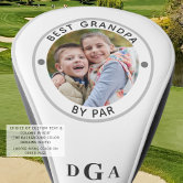 Best Grandpa By Par Custom Photo Fathers Day Golf Head Cover