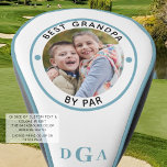 BEST GRANDPA BY PAR Photo Monogram Light Blue Golf Head Cover<br><div class="desc">For the special golf-enthusiast grandfather, create a unique photo golf head cover with the editable title BEST GRANDPA BY PAR and personalized with a photo and his monogram in an editable light blue color and suggested light blue piping you can change on the order preference page. ASSISTANCE: For help with...</div>
