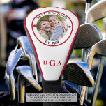 BEST GRANDPA BY PAR Photo Monogram Red Golf Head Cover<br><div class="desc">For the special golf-enthusiast grandfather, create a unique photo golf head cover with the editable title BEST GRANDPA BY PAR and personalized with a photo and his monogram in an editable red color and suggested red piping you can change on the order preference page. PHOTO TIP: Choose a photo with...</div>