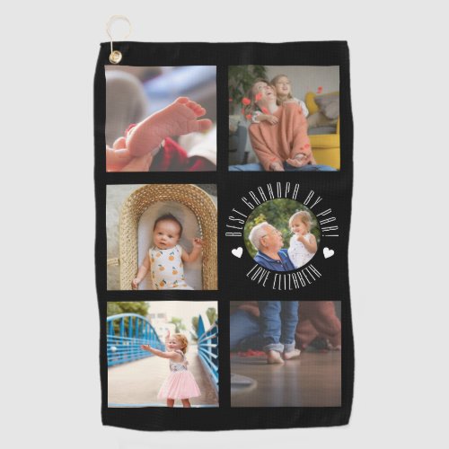 BEST GRANDPA BY PAR Photo Personalised fathers day Golf Towel