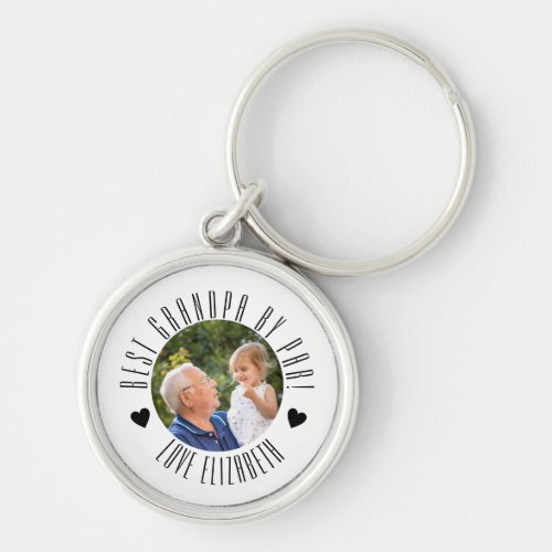 BEST GRANDPA BY PAR Photo Personalised fathers day Keychain