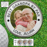 BEST GRANDPA BY PAR Photo Personalized Golf Ball Marker<br><div class="desc">Create personalized photo golf ball markers with the suggested editable funny saying BEST GRANDPA BY PAR and your custom text beneath. PHOTO TIP: Choose a photo with the subject in the middle and/or pre-crop it to a square shape BEFORE uploading and/or use the CROP tool to adjust the placement within...</div>