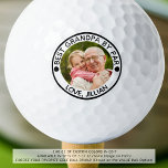 BEST GRANDPA BY PAR Photo Personalized Golf Balls<br><div class="desc">Create unique photo golf balls with the editable funny golf saying BEST GRANDPA BY PAR (or your title) and your custom text below in your choice of text, dot and circle frame colors in EDIT (shown in black) for a special golf-enthusiast grandfather. Makes a fun and meaningful gift for grandpa...</div>