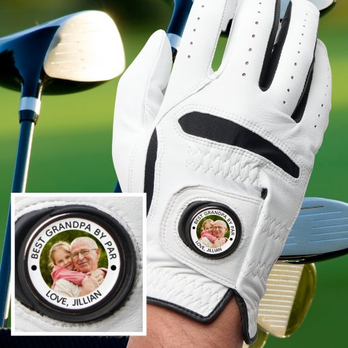 BEST GRANDPA BY PAR Photo Personalized Golf Glove