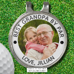 BEST GRANDPA BY PAR Photo Personalized Golf Hat Clip<br><div class="desc">Create a personalized photo golf hat clip with the suggested editable title BEST GRANDPA BY PAR and your custom text. Makes a unique, thoughtful gift for Grandpa's birthday, Grandparents Day, Father's Day or a holiday. PHOTO TIP: Choose a photo with the subject in the middle and/or pre-crop it to a...</div>