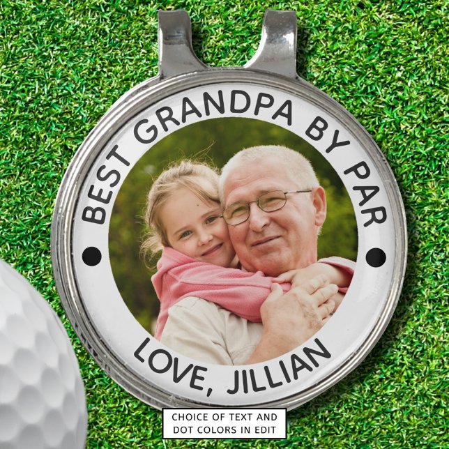 BEST GRANDPA BY PAR Photo Personalized Golf Hat Clip (Creator Uploaded)