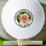 BEST GRANDPA BY PAR Photo Personalized Green Golf Balls<br><div class="desc">For the special golf-enthusiast grandfather, create a unique photo golf ball with the editable funny saying BEST GRANDPA BY PAR and your custom text in your choice of colors (shown in green). Meaningful gift for grandpa for his birthday, Grandparents Day, Father's Day or a holiday. PHOTO TIP: Choose a photo...</div>