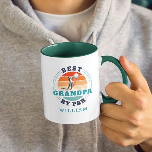 Best Grandpa By Par Retro Birthday Personalized Mug