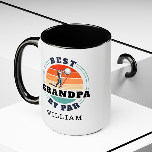 Best Grandpa By Par Retro Birthday Personalized Mug