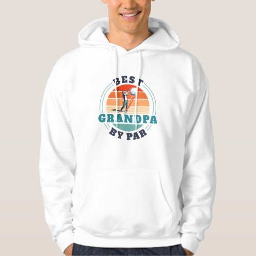 Best Grandpa By Par Retro Custom Fathers Day Logo Hoodie