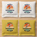 Best Grandpa By Par Retro Fathers Day Custom Cornhole Bags<br><div class="desc">Retro Best Grandpa By Par design you can customize for the recipient of this cute golf theme design. Perfect gift for Father's Day or grandfather's birthday. The text "GRANDPA" can be customized with any dad moniker by clicking the "Personalize" button above.</div>