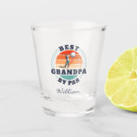 Best Grandpa By Par Retro Fathers Day Golf Lover Shot Glass<br><div class="desc">Retro Best Grandpa By Par design you can customize for the recipient of this cute golf theme design. Perfect gift for Father's Day or grandfather's birthday. The text "GRANDPA" can be customized with any dad moniker by clicking the "Personalize" button above</div>