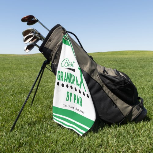 BEST GRANDPA By PAR Retro Font Golf Towel