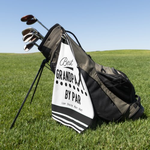 BEST GRANDPA By PAR Retro Font Golf Towel