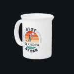 Best Grandpa By Par Retro Golfing Papa Beverage Pitcher<br><div class="desc">Retro Best Grandpa By Par design you can customize for the recipient of this cute golf theme design. Perfect gift for Father's Day or Grandfather's birthday. The text "GRANDPA" can be customized with any dad moniker by clicking the "Personalize" button above.</div>