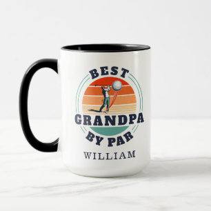 Best Grandpa By Par Retro Golfing Personalized Mug