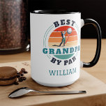 Best Grandpa By Par Retro Golfing Personalized Mug<br><div class="desc">Retro Best Grandpa By Par design you can customize for the recipient of this cute golf theme design. Perfect gift for Father's Day or grandfather's birthday. The text "GRANDPA" can be customized with any dad moniker by clicking the "Personalize" button above. Add a name to make it even more special...</div>