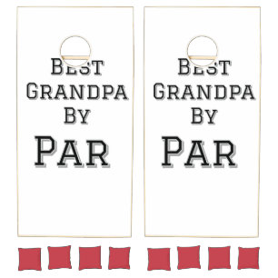 Best Grandpa by par simple father's grandfather gi Cornhole Set