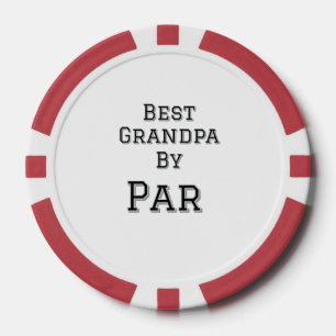 Best Grandpa by par simple father's grandfather gi Poker Chips
